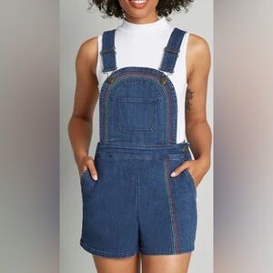 NWT ModCloth Jeans | Over the Rainbow Denim Shortalls Size 0